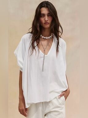 NWT Free People free-est Kaiya Top Ivory size Large